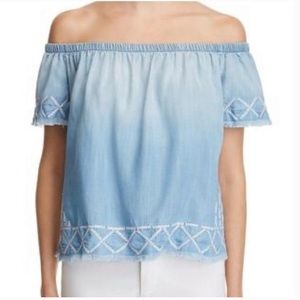 Bella Dahl Chambray Off the Shoulder Size SMALL